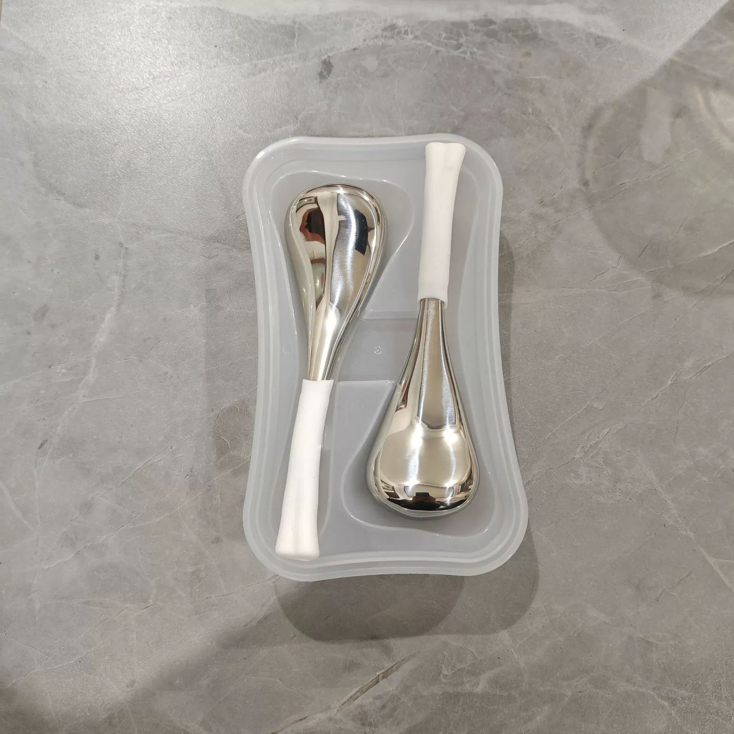Stainless Steel Facial Ice Ball Massage Spoon - Hot & Cold Beauty Tool