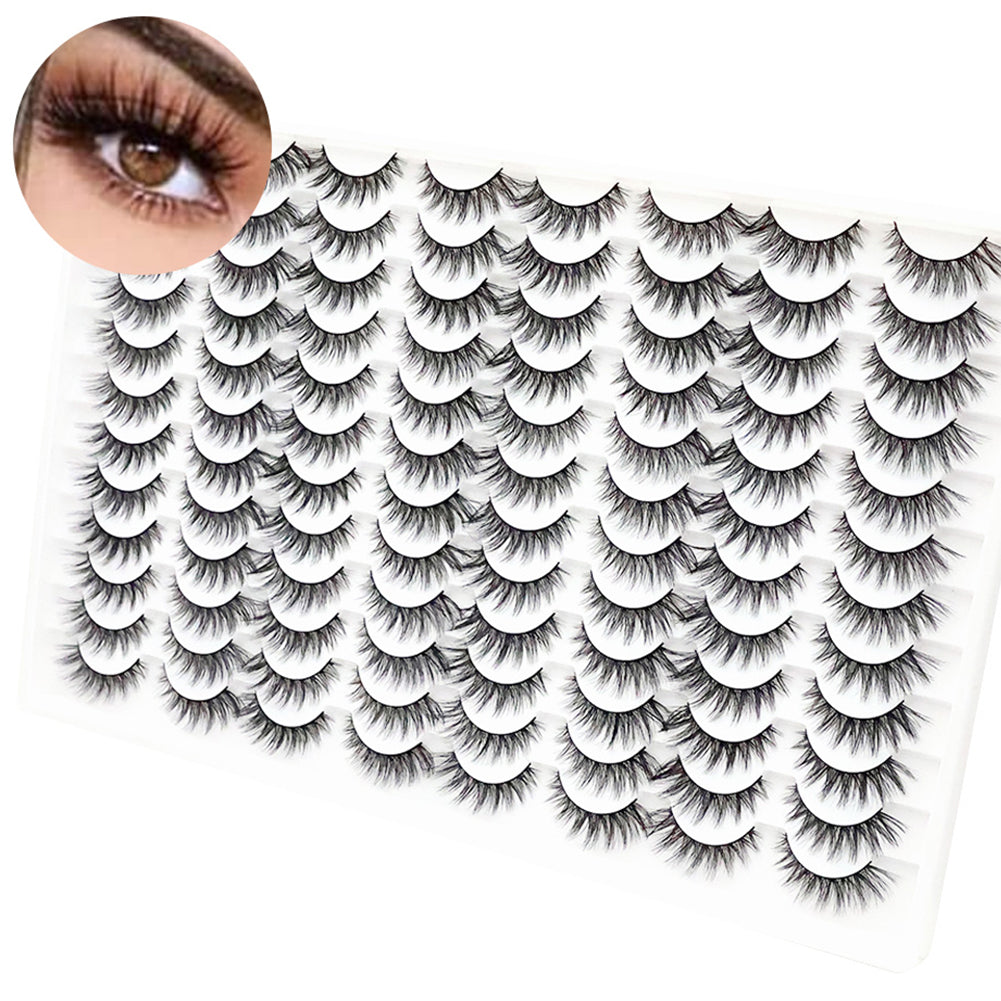 3D False Eyelashes - Multi-Layered Realistic Soft Lashes - Black