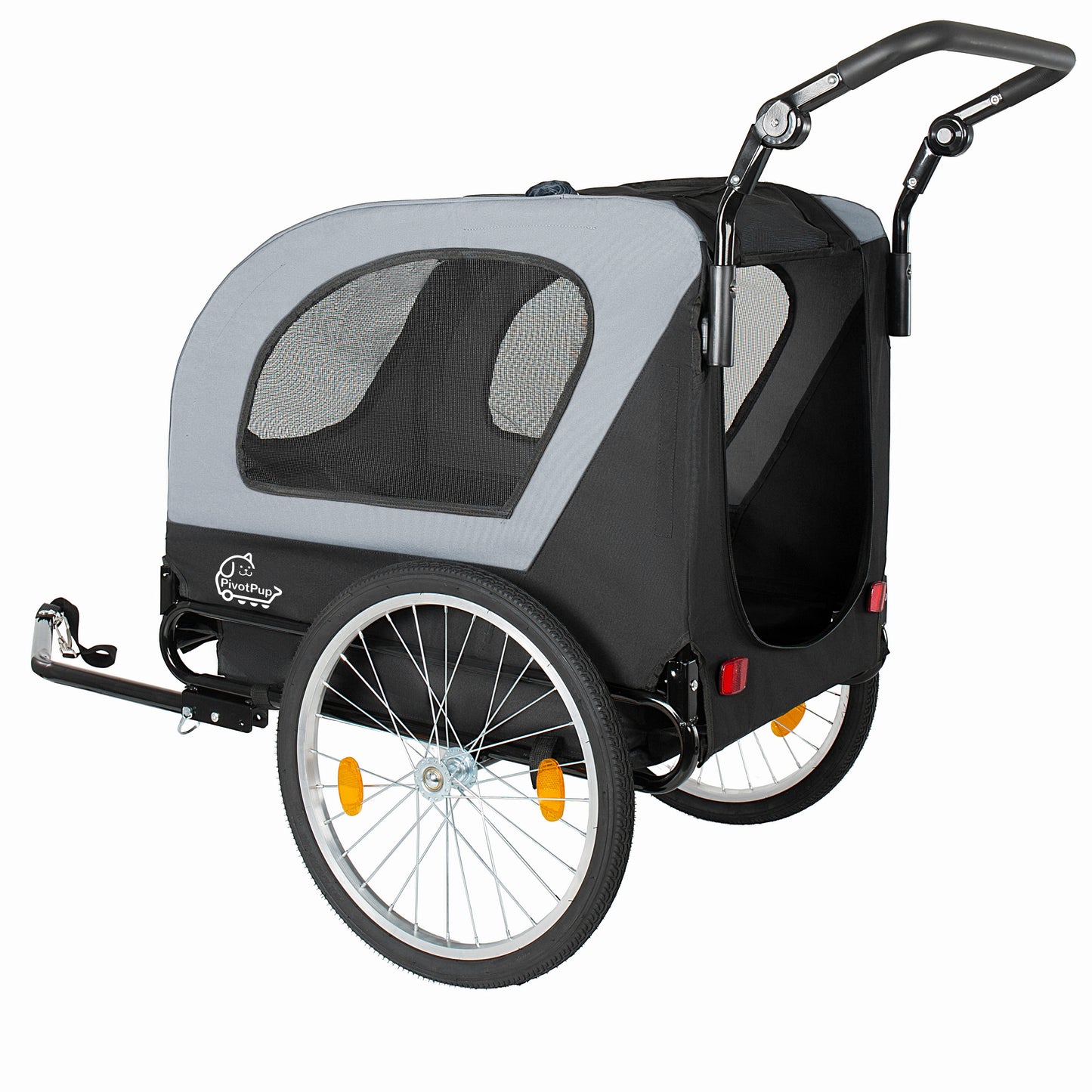 2-in-1 Bike Trailer & Pet Stroller For Dogs Up To 110lbs-Foldable