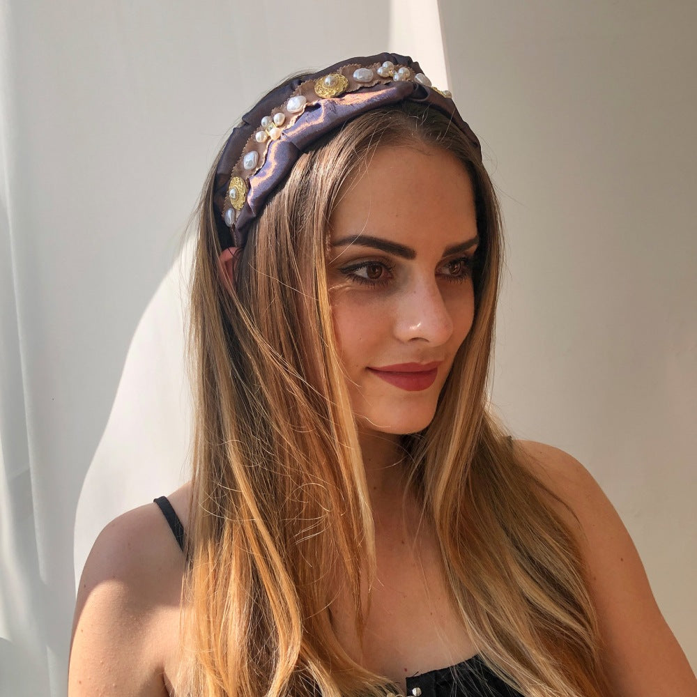 Retro Pearl Press Hair Headband