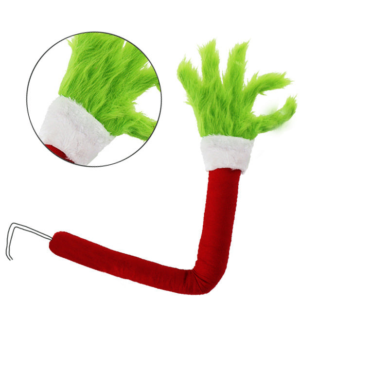 Christmas Elf Arm Plush Hanging Ornament - Red & Green