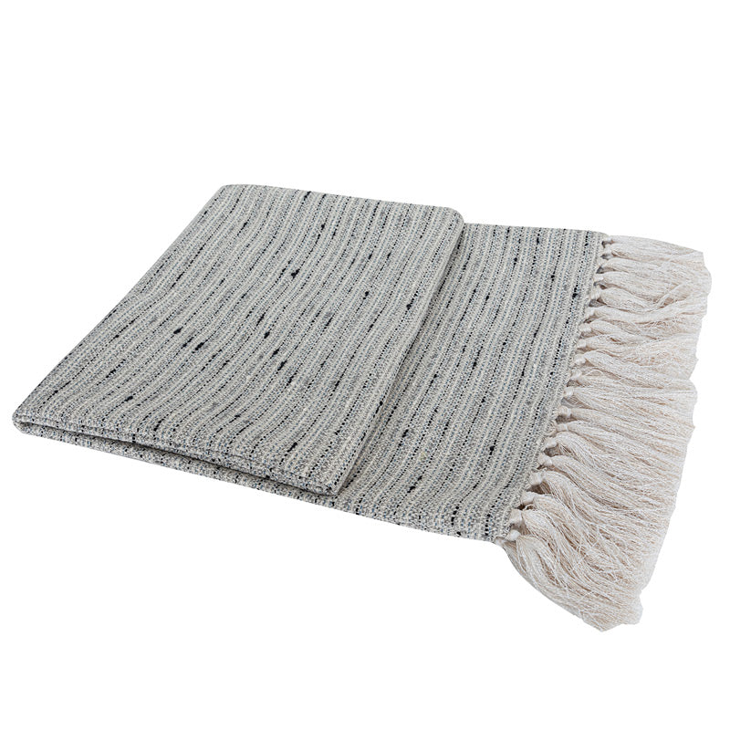 Handmade Tassel Cotton Linen Bed Pillowcase & Decor Bed Flag Set