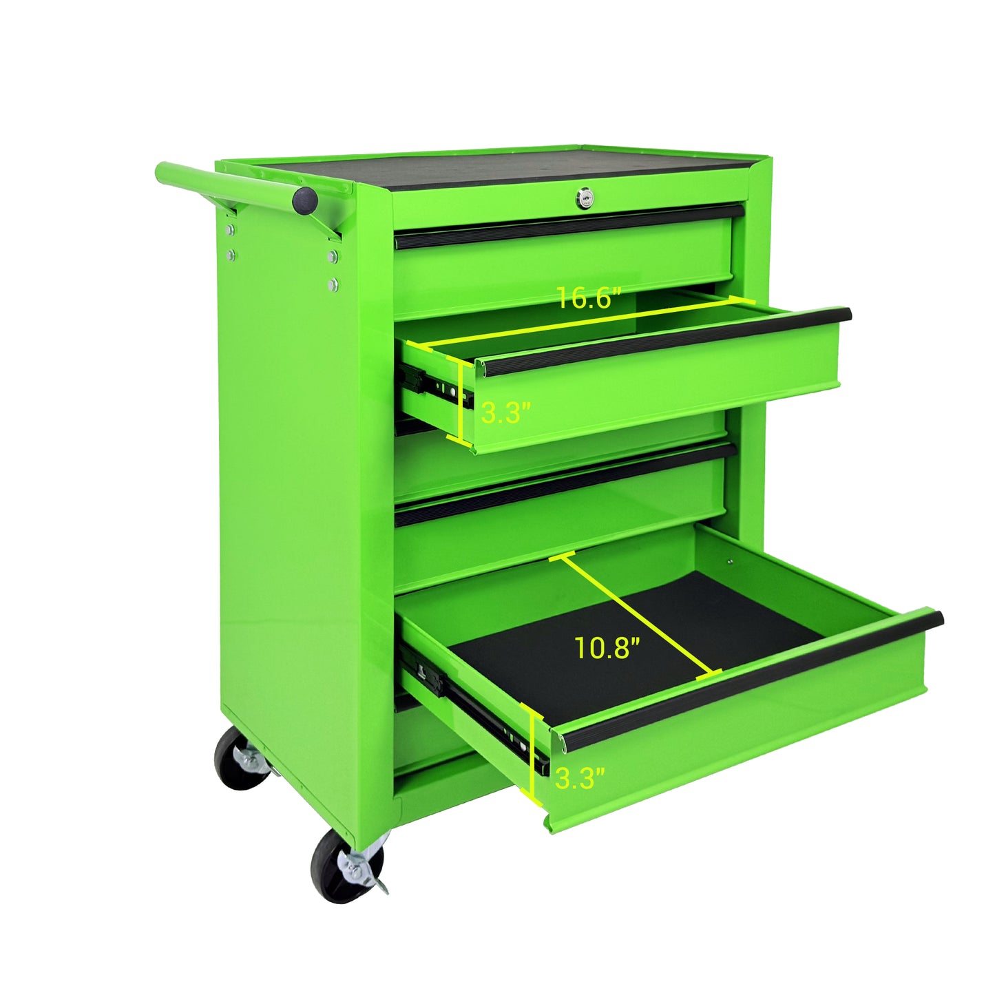 20-Inch Steel Rolling Tool Chest with 6 Drawers and Ball Bearing Slides - Green