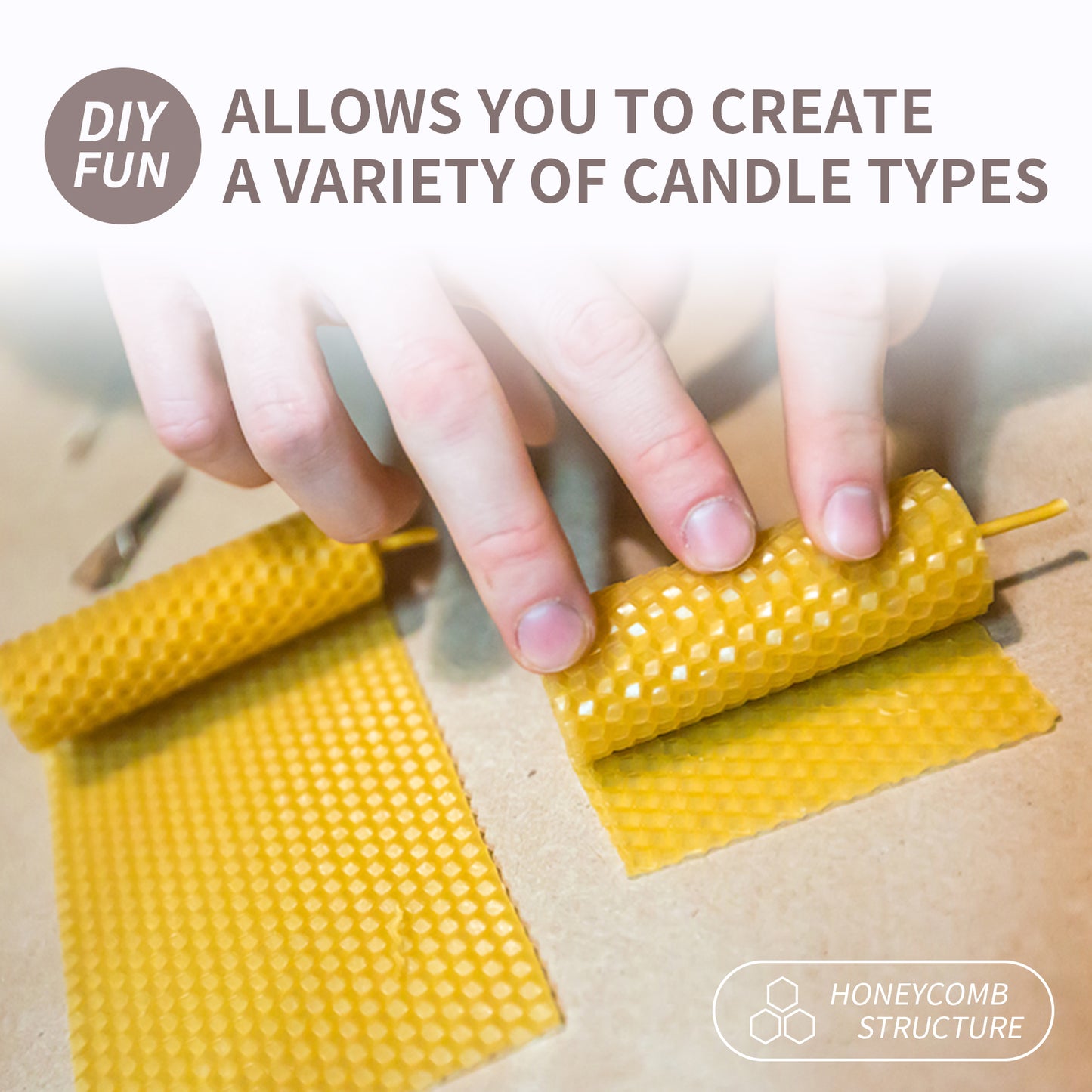 Natural Beeswax Tablets for DIY Candle Making and Creative Crafts