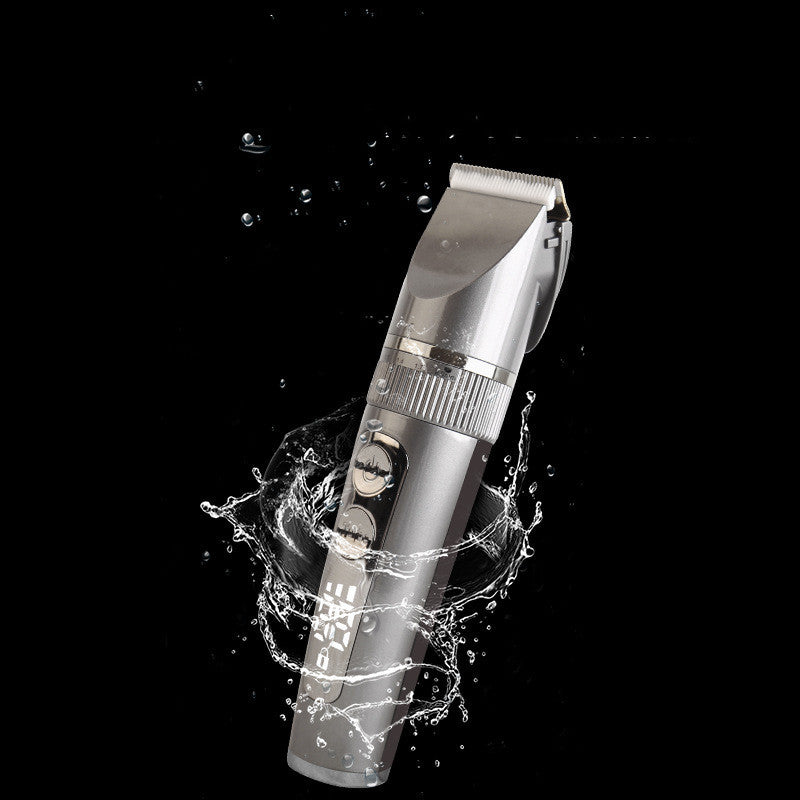 Electric Hair Clipper with LCD Display & Ceramic Blade