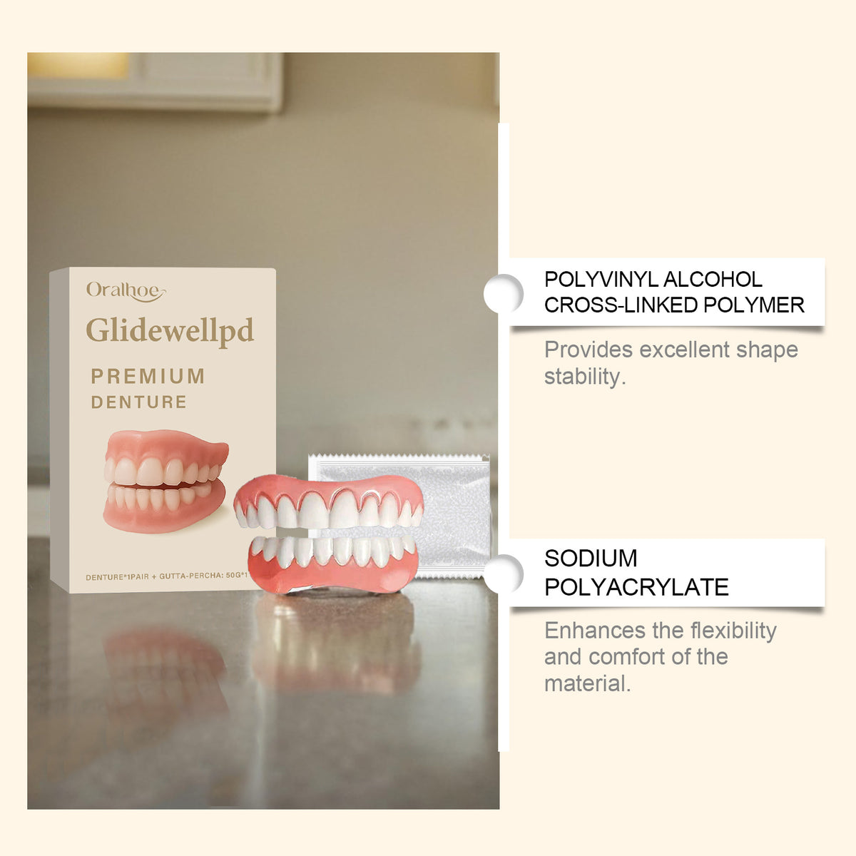 Silicone Denture Set for Beautiful Teeth