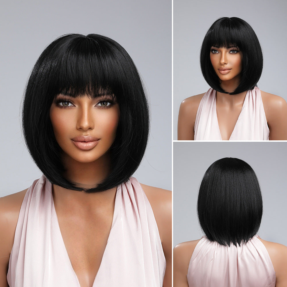 Fashionable Long Straight Wig with Wispy Bangs - Multiple Colors for Women