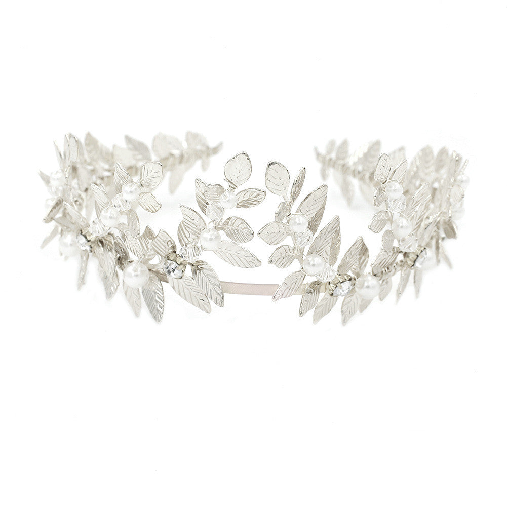 Three-Dimensional Leaf Bridal Headdress