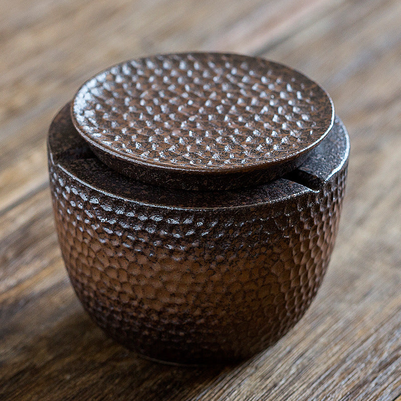 Ceramic Wind and Fly Ash Jar with Lid for Household Storage
