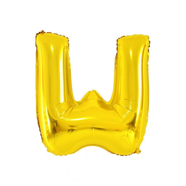 Gold Letter Balloon Set for Birthday Wedding Celebration - Aluminum Foil Party Decor