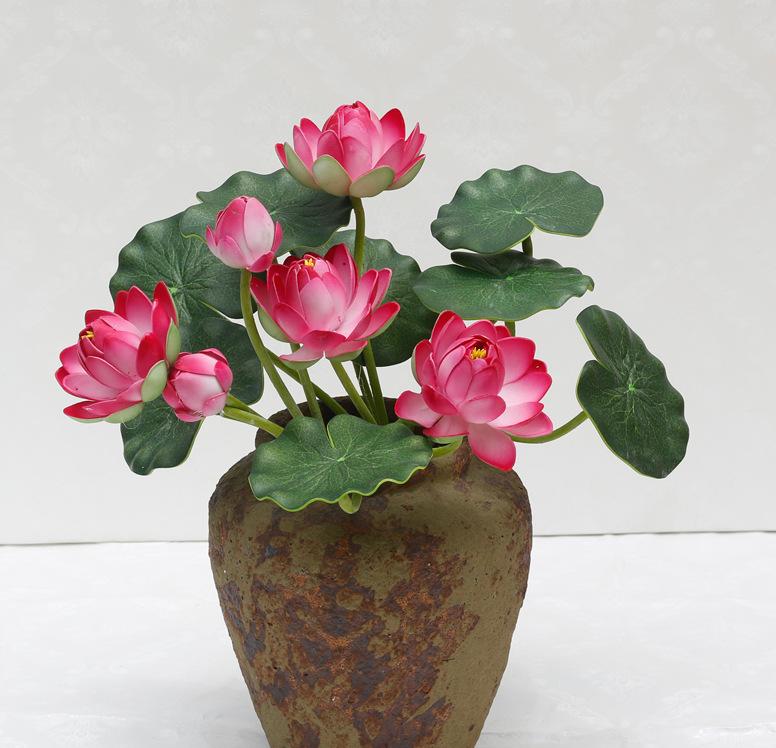 Artificial Lotus Water Lily Flower Decor - Small Silk Flower for Garden & Home