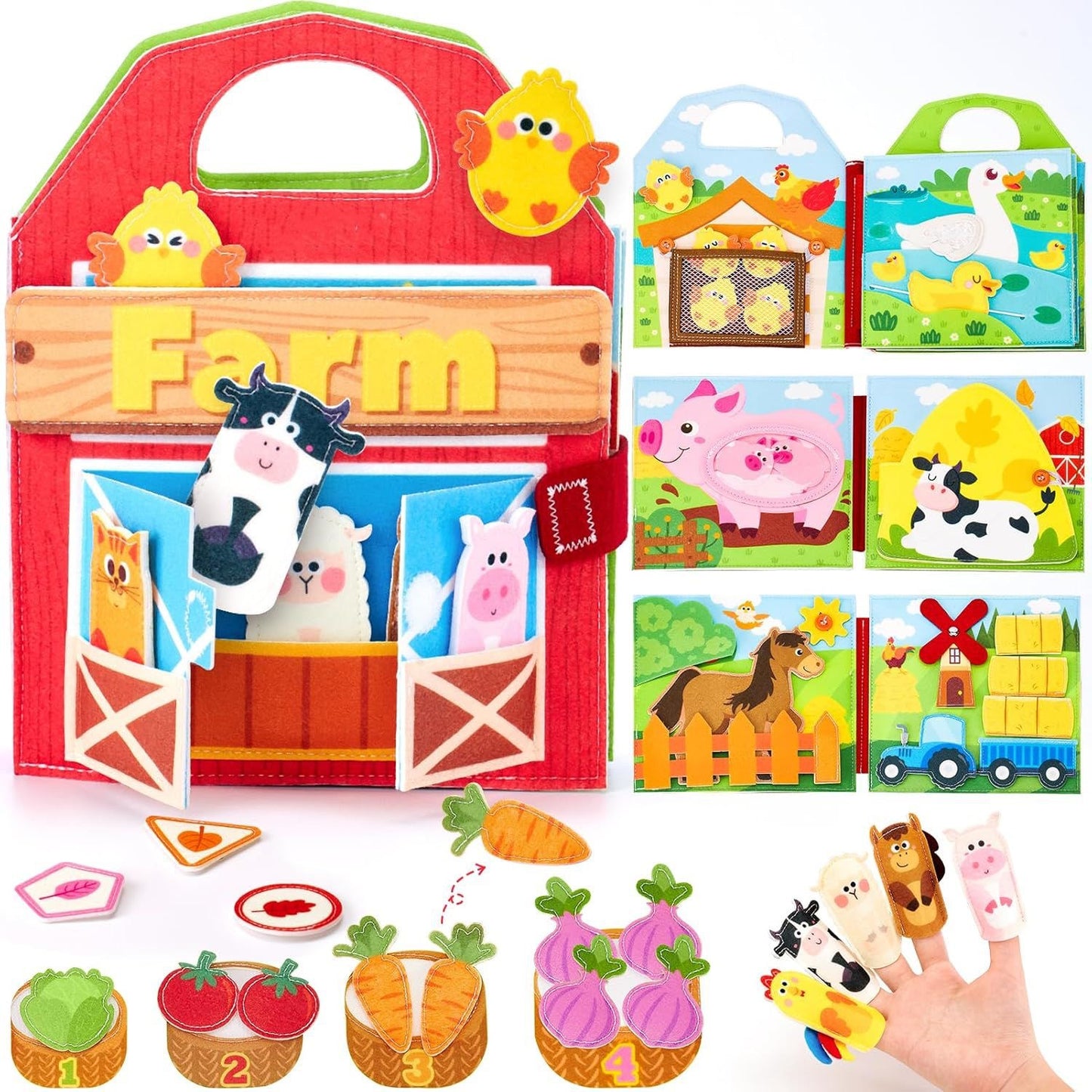 Montessori Felt Busy Board Educational Toy for Kids - Multiple Variants