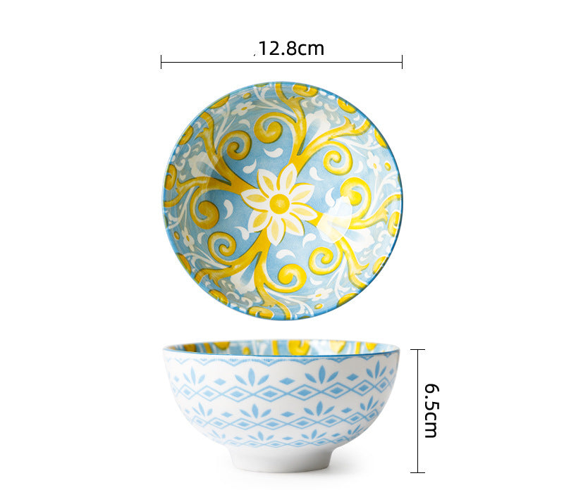 Ceramic Soup & Porridge Bowl - Porcelain Round Tableware for Kitchen