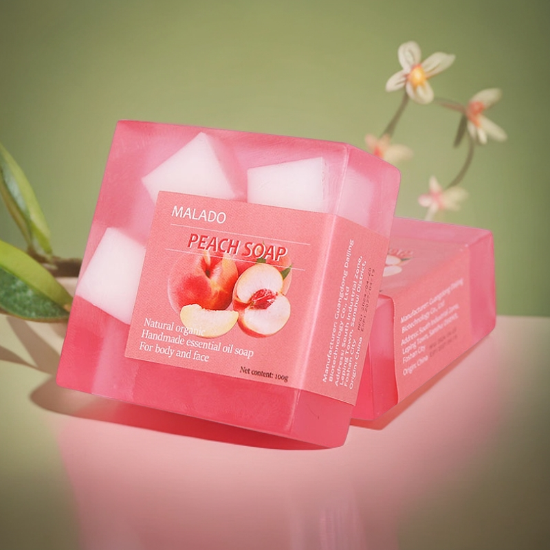 Peach Fruit Soap Bar 100g Natural Body Care for Gentle Cleansing