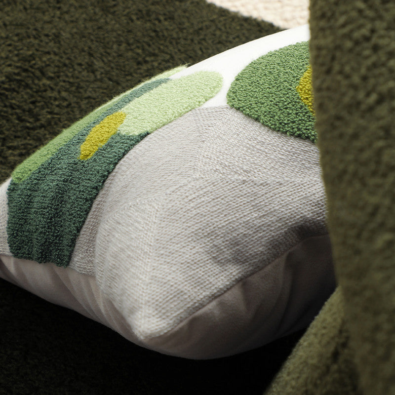 Green Decorative Pillow 50cm Diameter Cushion for Living Room