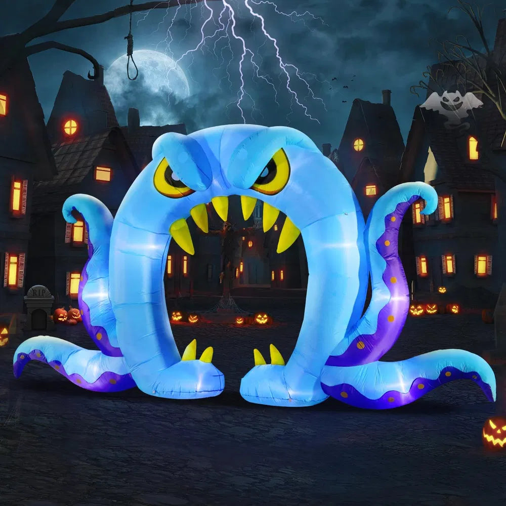 12FT Halloween Inflatable Ghost Decoration with LED Light