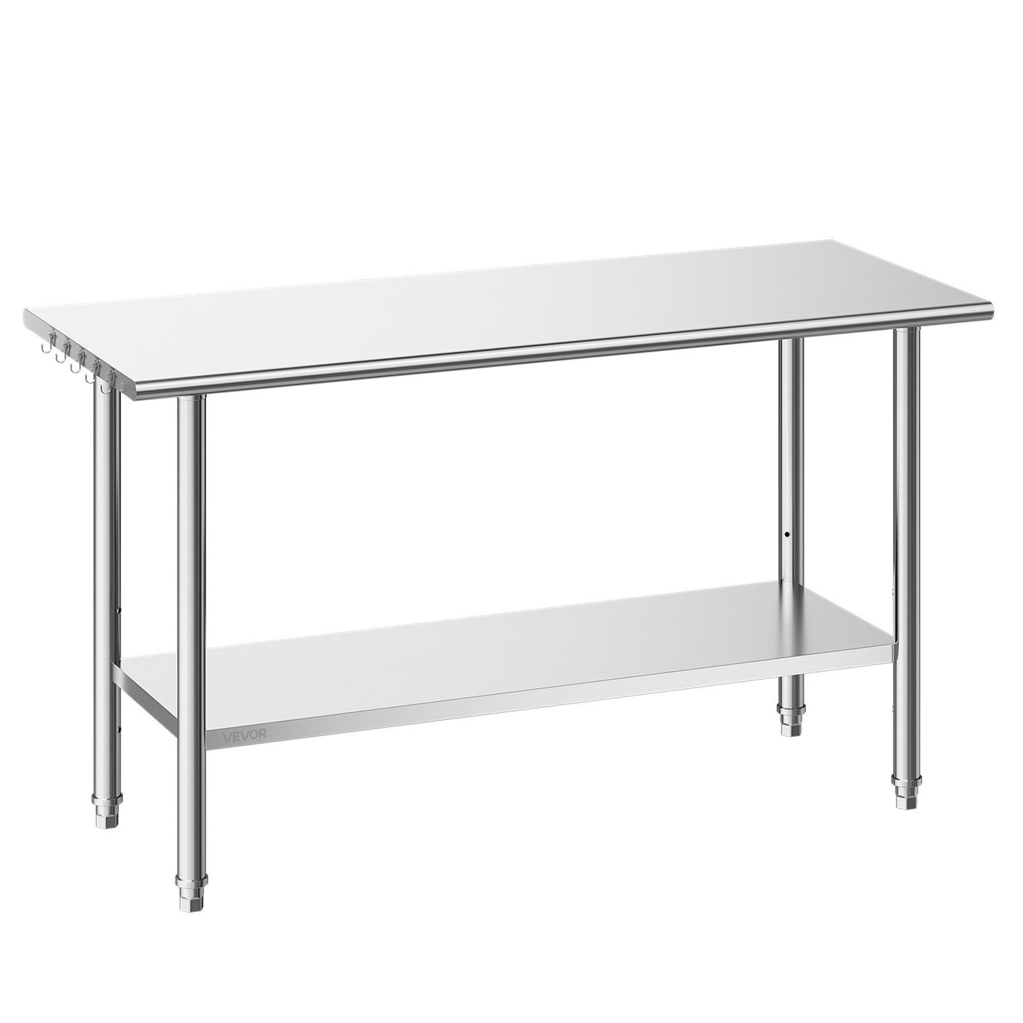Stainless Steel Work Table 24x60 Inch Food Prep Station with Adjustable Shelf - Commercial Kitchen Utility Table