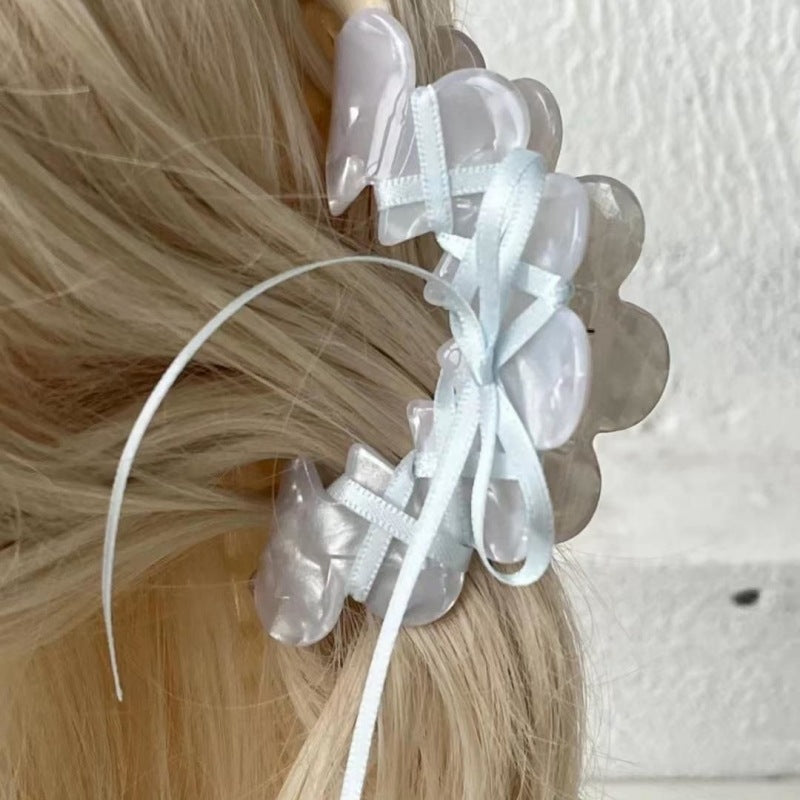 Ballet Ribbon Bow Barrette - Korean Style Acrylic Hair Clip