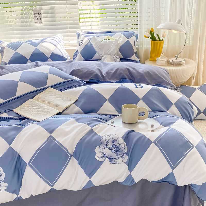 Washed Cotton Double Bed Quilt Cover Set - Multiple Sizes & Styles