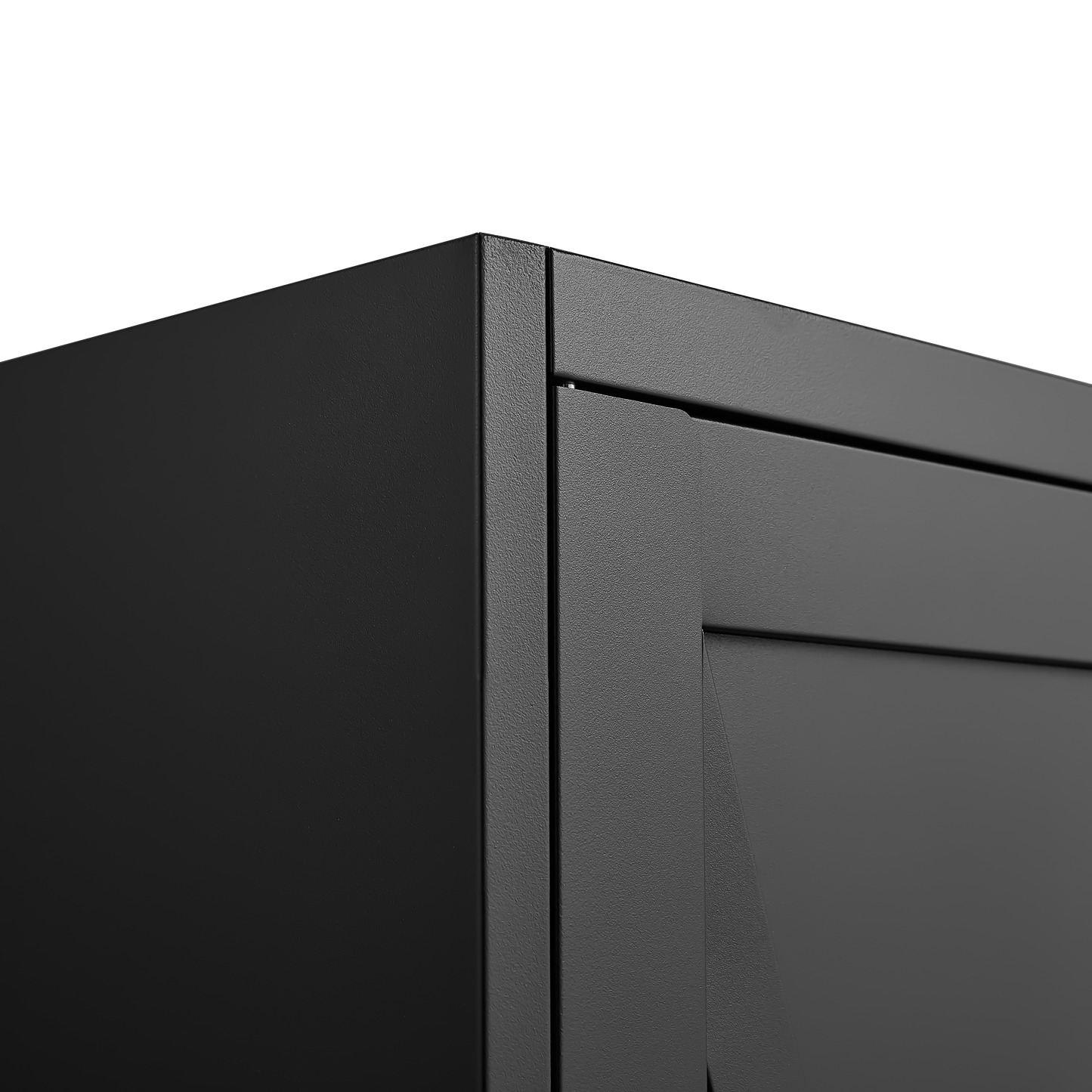 Metal Storage Cabinet with Adjustable Shelves - Black