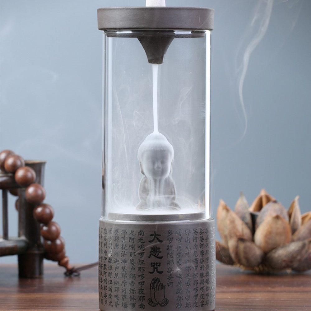 Ceramic Incense Burner for Backflow Smoke with Lotus Design - Home Fragrance Decor