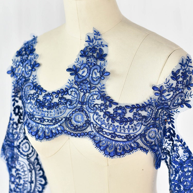 Wedding Lace Embroidery Sequin Fabric Accessories for DIY Crafts