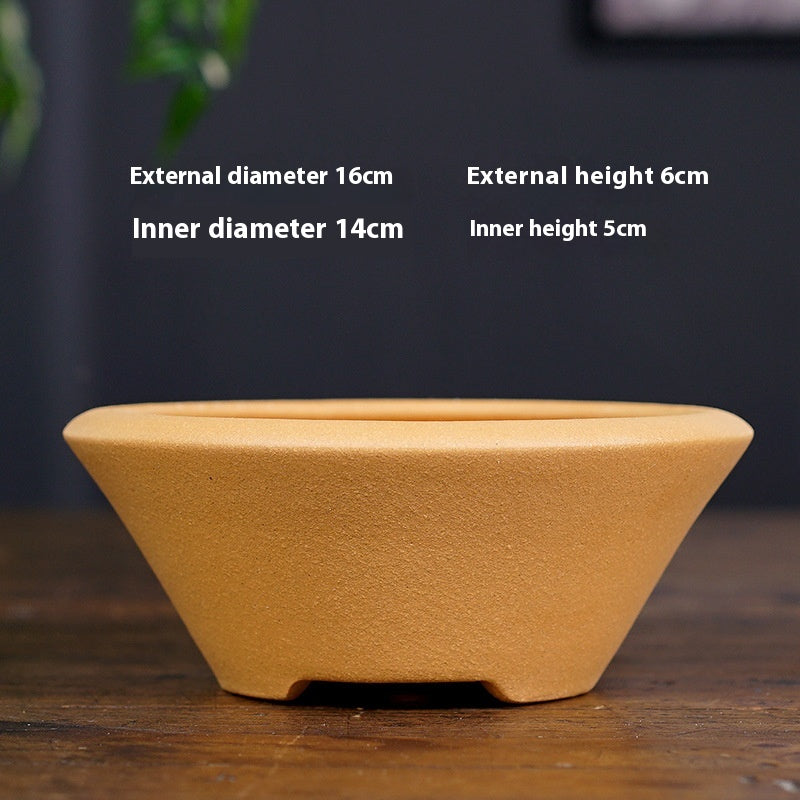 Breathable Ceramic Flower Pot for Home Garden Office Balcony - Multiple Colors