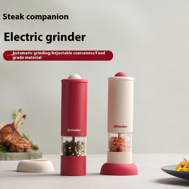 Black Pepper Mill Bottle - Adjustable Spice Grinder for Kitchen, Set of 2
