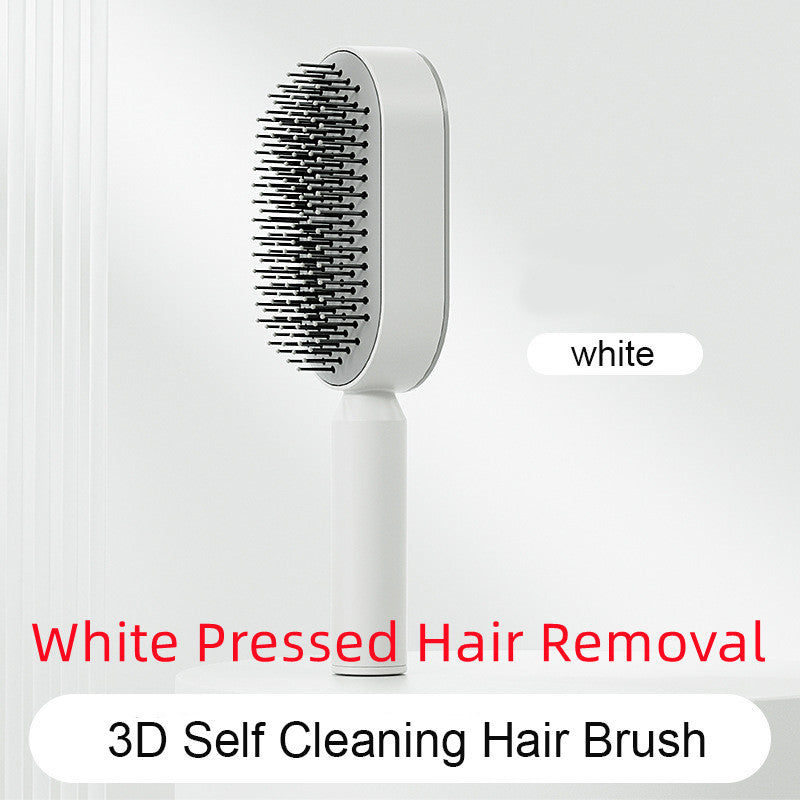 Self-Cleaning Hair Brush with 3D Air Cushion for Scalp Massage & Detangling