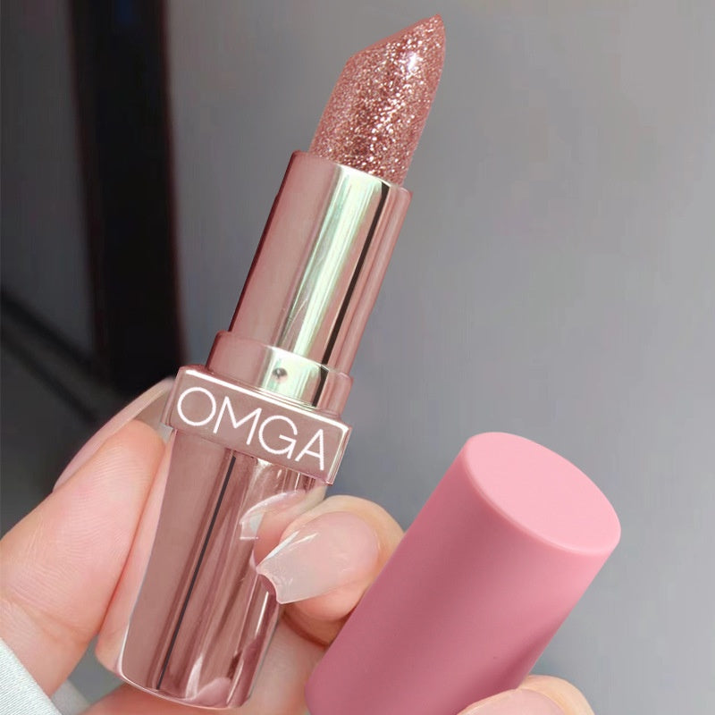 Color-Changing Lipstick Pearlescent Glittering Waterproof Moisturizing Lip Makeup