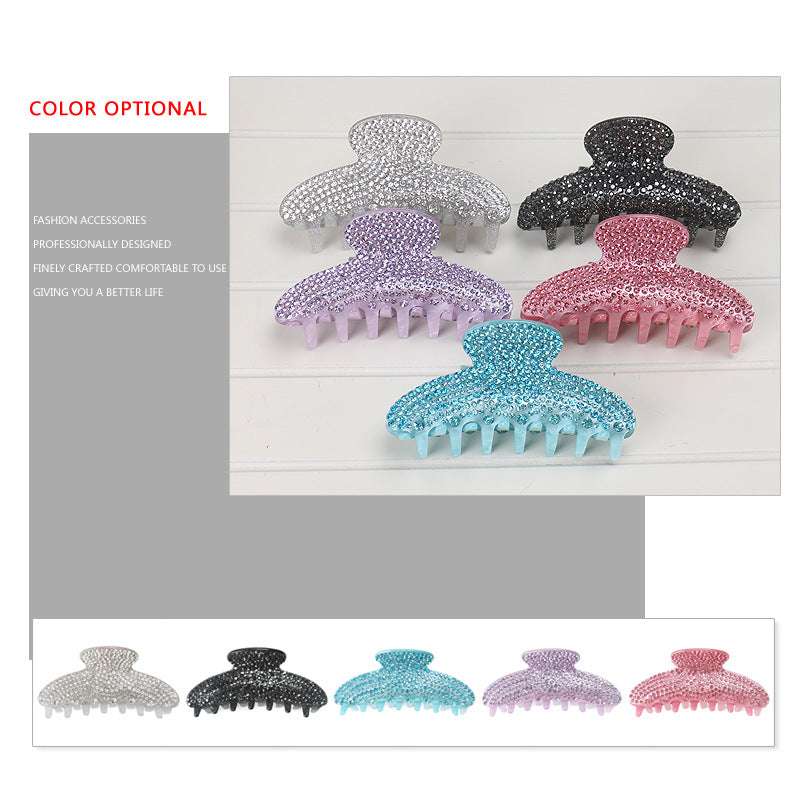 High-End Acrylic Hair Clip - Oval Design