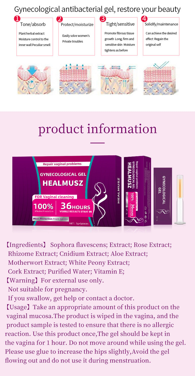 Antibacterial Feminine Intimate Care Gel - Moisturizing & Nourishing