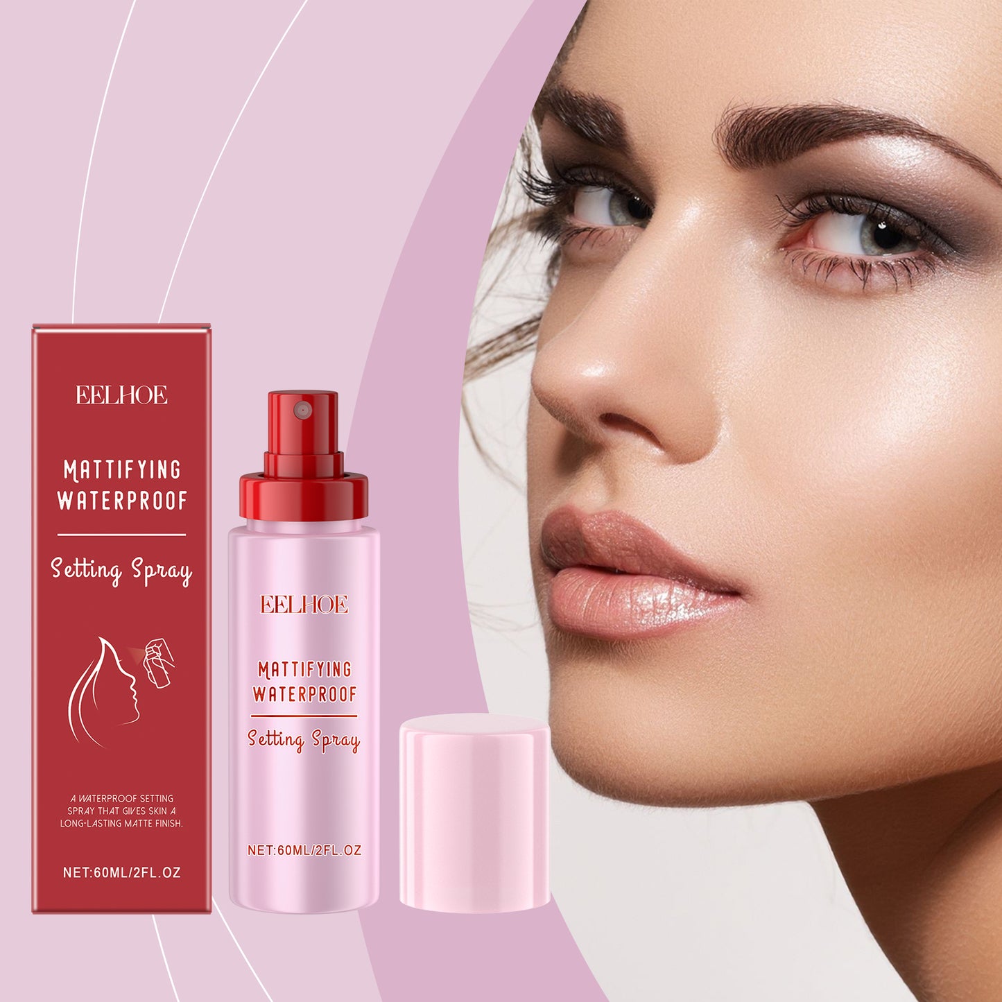 Matte Makeup Setting Spray 60ml - Lightweight Hydrating Facial Mist