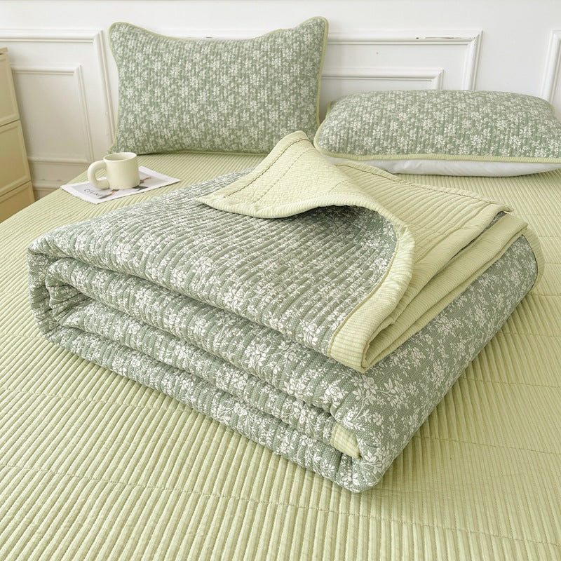 Three-Piece Quilted Bed Cover Set - Multiple Sizes & Patterns