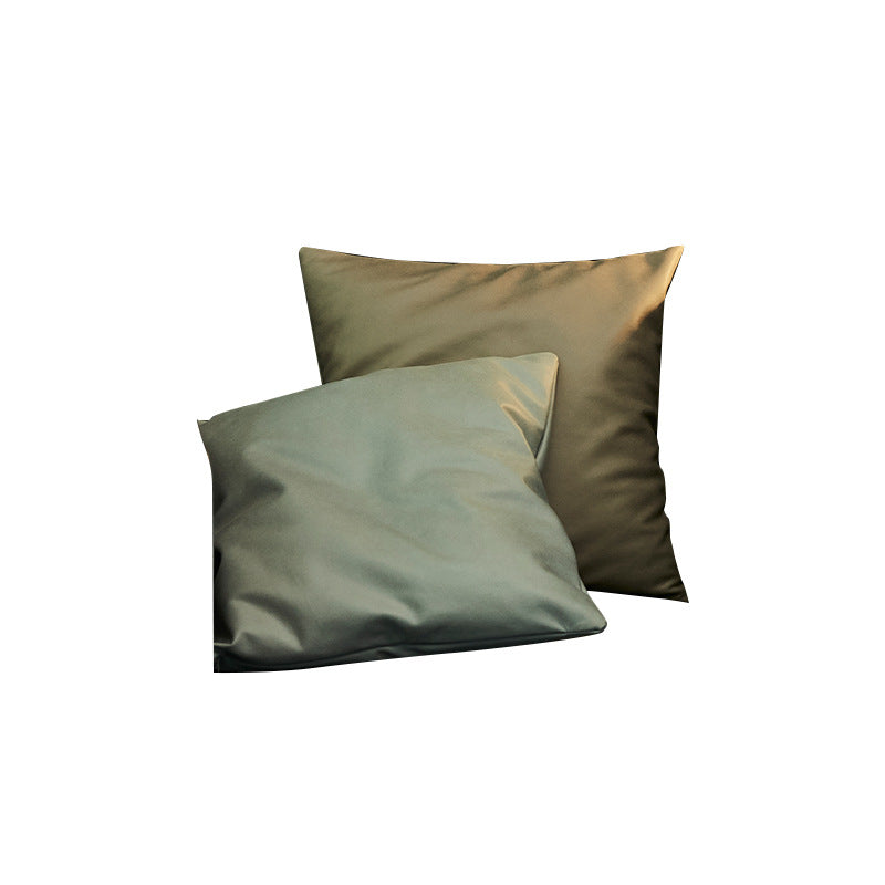 Modern Faux Leather Cushion Cover 45x45cm Solid Color Decorative Pillow Cover