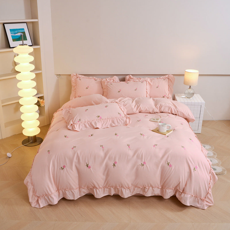 Four-Piece Bedding Set for Dorms and Home - Multiple Sizes & Patterns