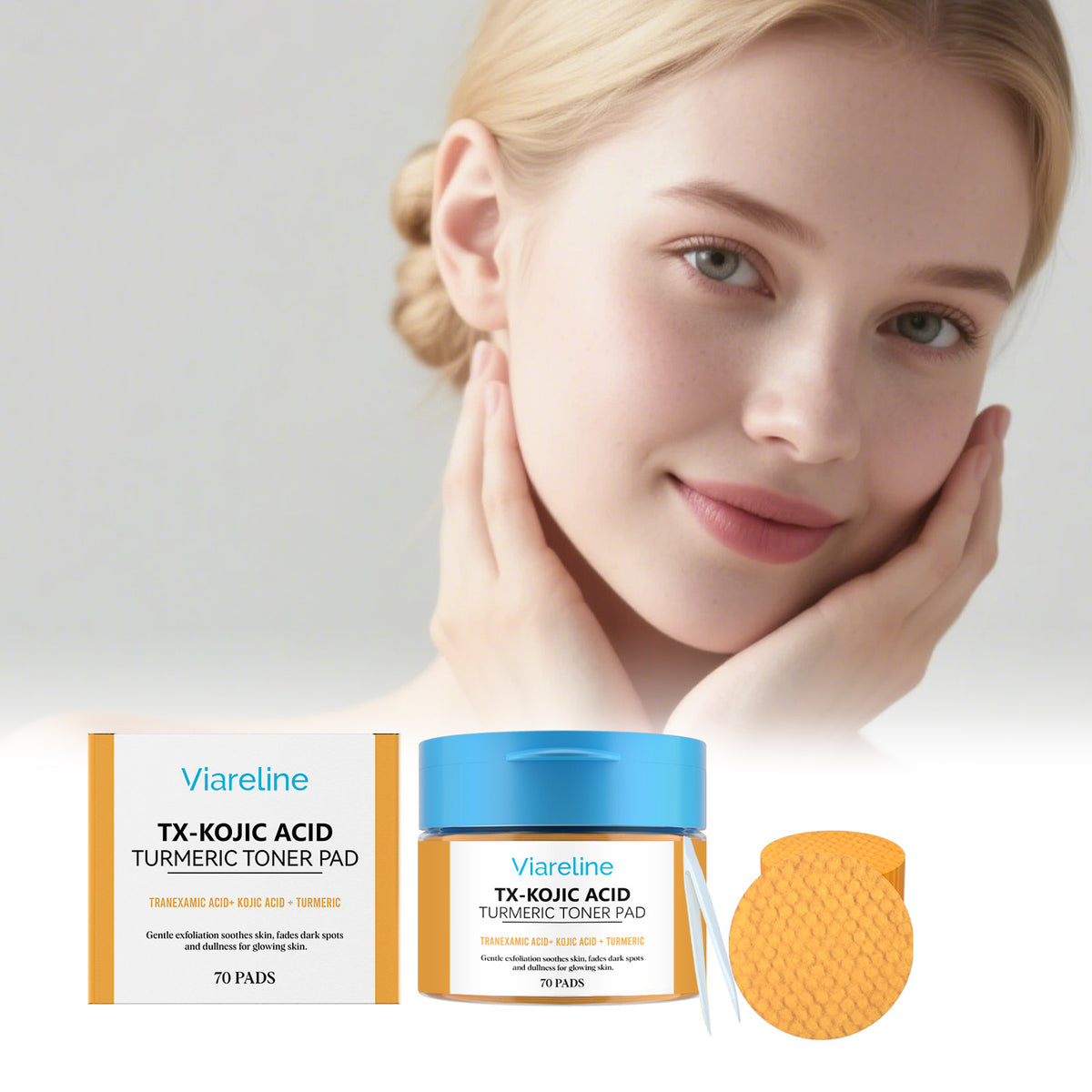 Kojic Acid Turmeric Brightening Facial Pads