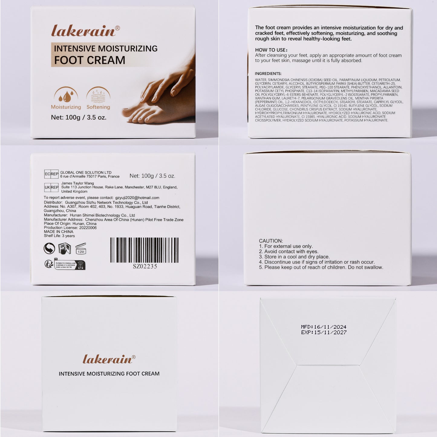 Moisturizing Foot Cream for Body Skin - Hydrating Foot Care 100g