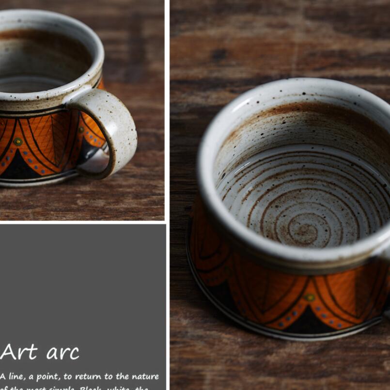 Personalized Hand-Painted Ceramic Coffee Mug with Plant Design