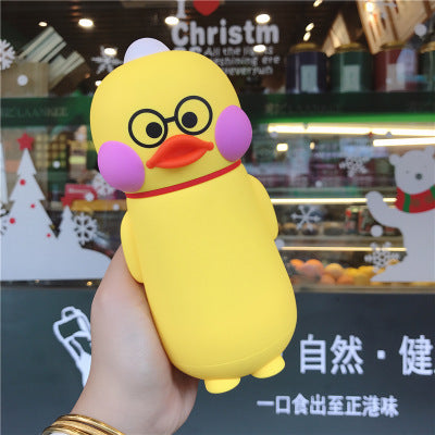 Cute Cartoon Duck Glass Cup - Water Mug for Kids & Adults, 300ML High Borosilicate