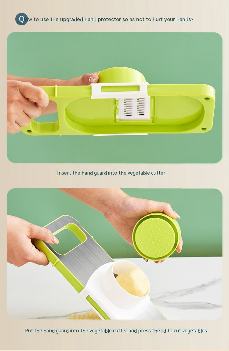 Multi-Function Vegetable Chopper with Stainless Steel Cutter and Storage