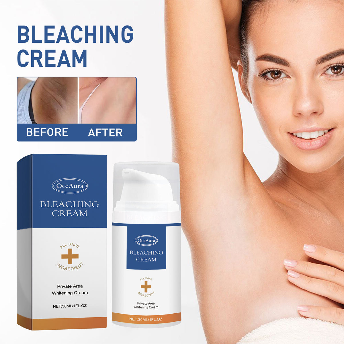 Body Whitening Cream Fade Underarm Dull Skin Beauty