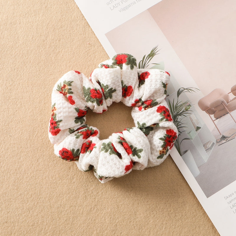 Plaid Print Cotton Hair Tie