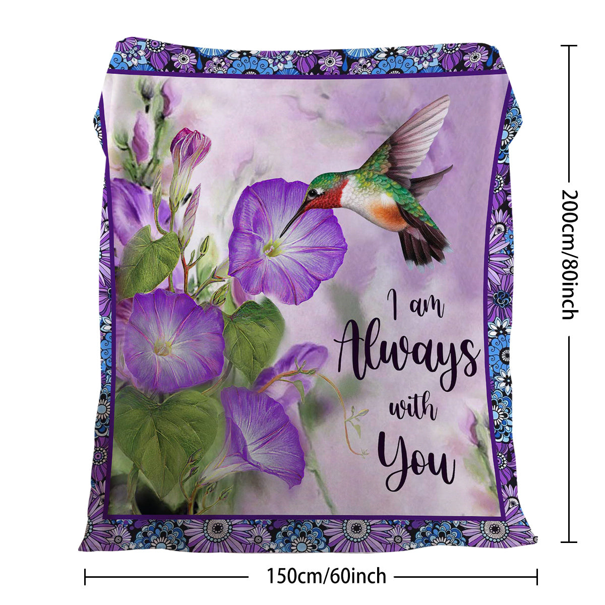 Purple Flannel Blanket - Multi-Size Home Throw for Bed, Sofa & Camping