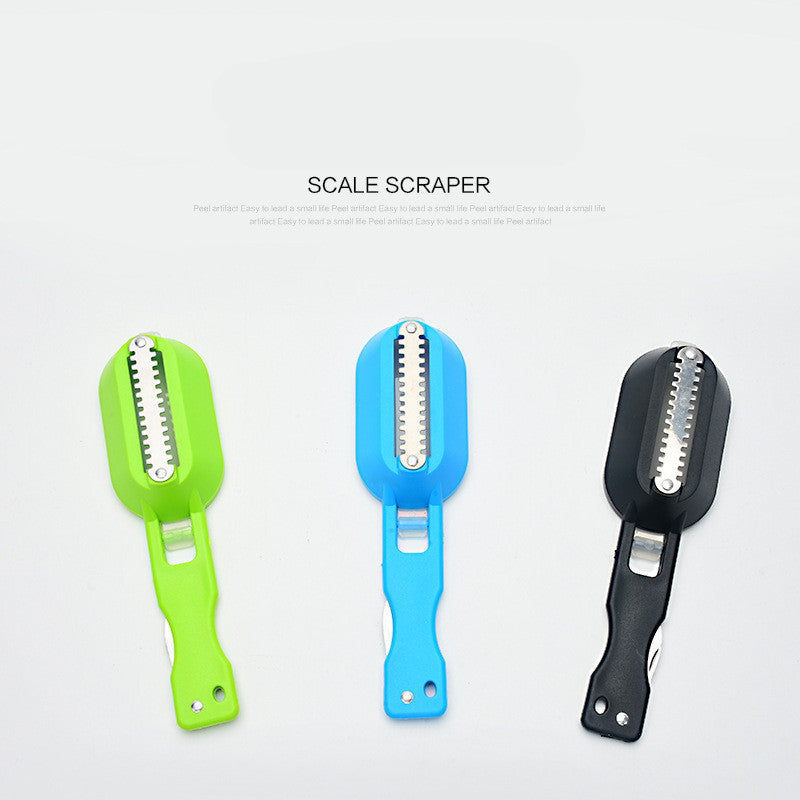 Fish Scale Peeler & Scale Remover Multi-Purpose Kitchen Tool - Black, Blue, Green