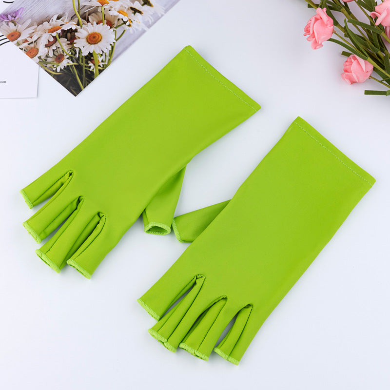 UV Protection Manicure Gloves - Half-Finger, 2 Pair