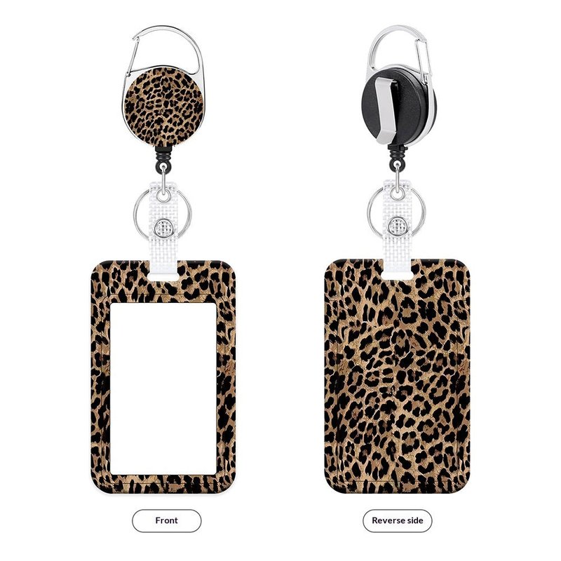 Retractable Lanyard Card Holder with Pull-Out Slot for ID Badges