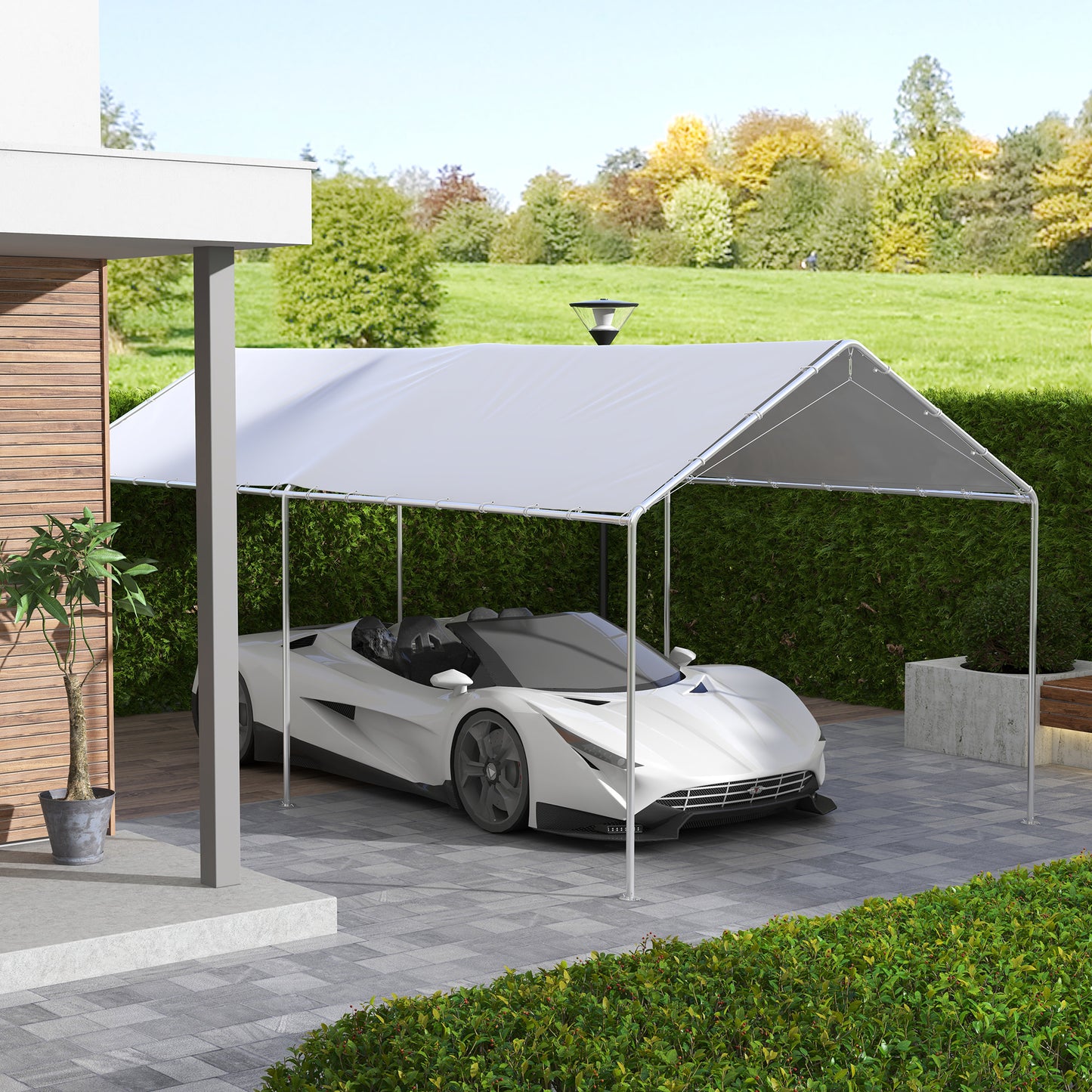 UV Resistant Carport Canopy Replacement Cover - 10x20ft