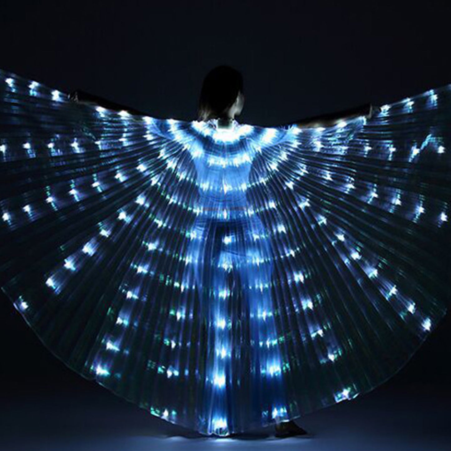 LED Light Up Wing For Adults 9.8FT Polyester Glowing Belly Dance