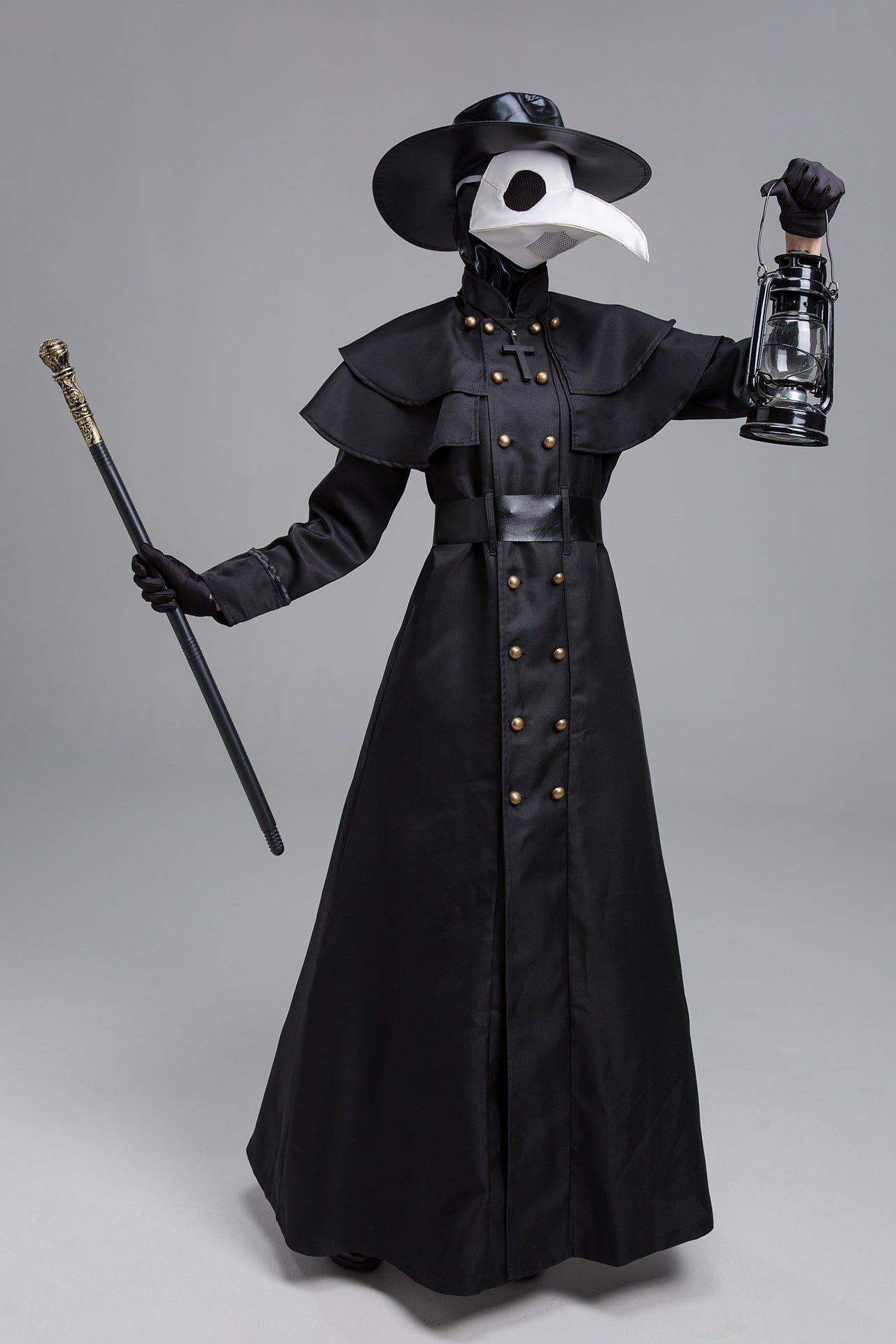 Medieval Plague Doctor Costume with Beak Mask - Multiple Styles